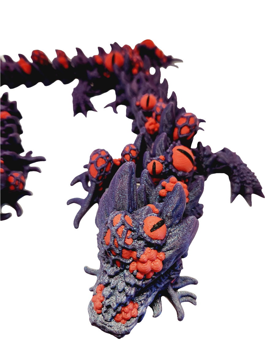 Infested Dragon 3D Printed Flexi Toy for Stress Relief - Classic & Novelty Toy