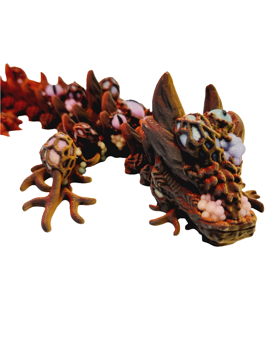 Infested Dragon 3D Printed Flexi Toy for Stress Relief - Classic & Novelty Toy