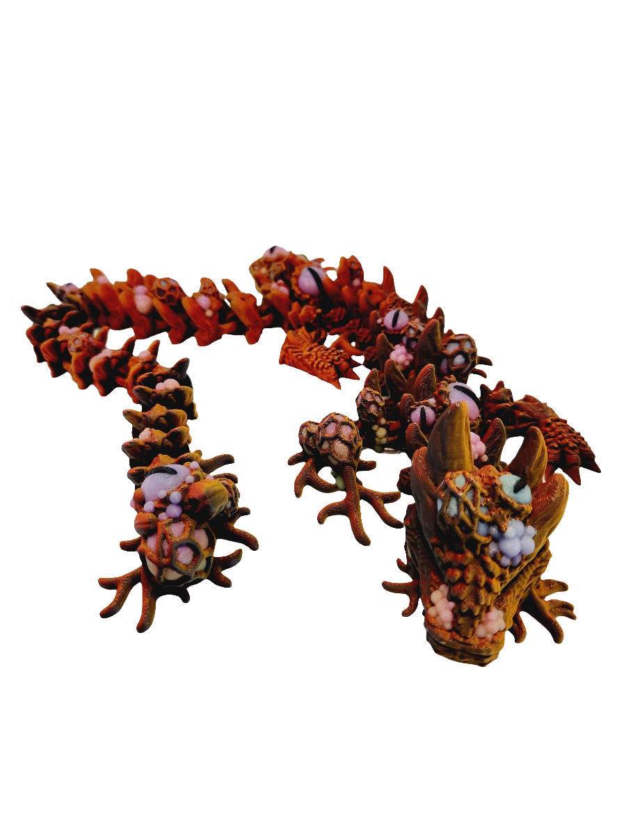 Infested Dragon 3D Printed Flexi Toy for Stress Relief - Classic & Novelty Toy