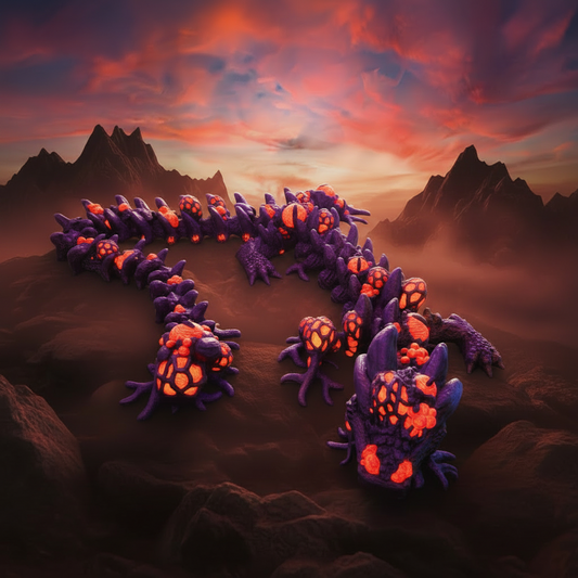 Infested Dragon 3D Printed Flexi Toy for Stress Relief - Classic & Novelty Toy
