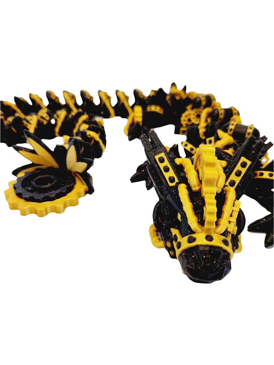 Steampunk Dragon 3D Printed Fidget Toy for Stress Relief and Fun - Classic & Novelty Toy