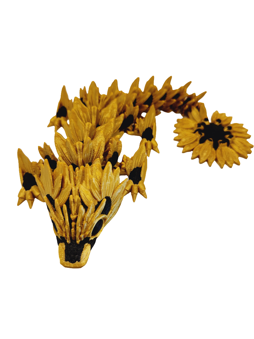 Baby Sunflower Dragon 3D Print - Stress Relief Toy