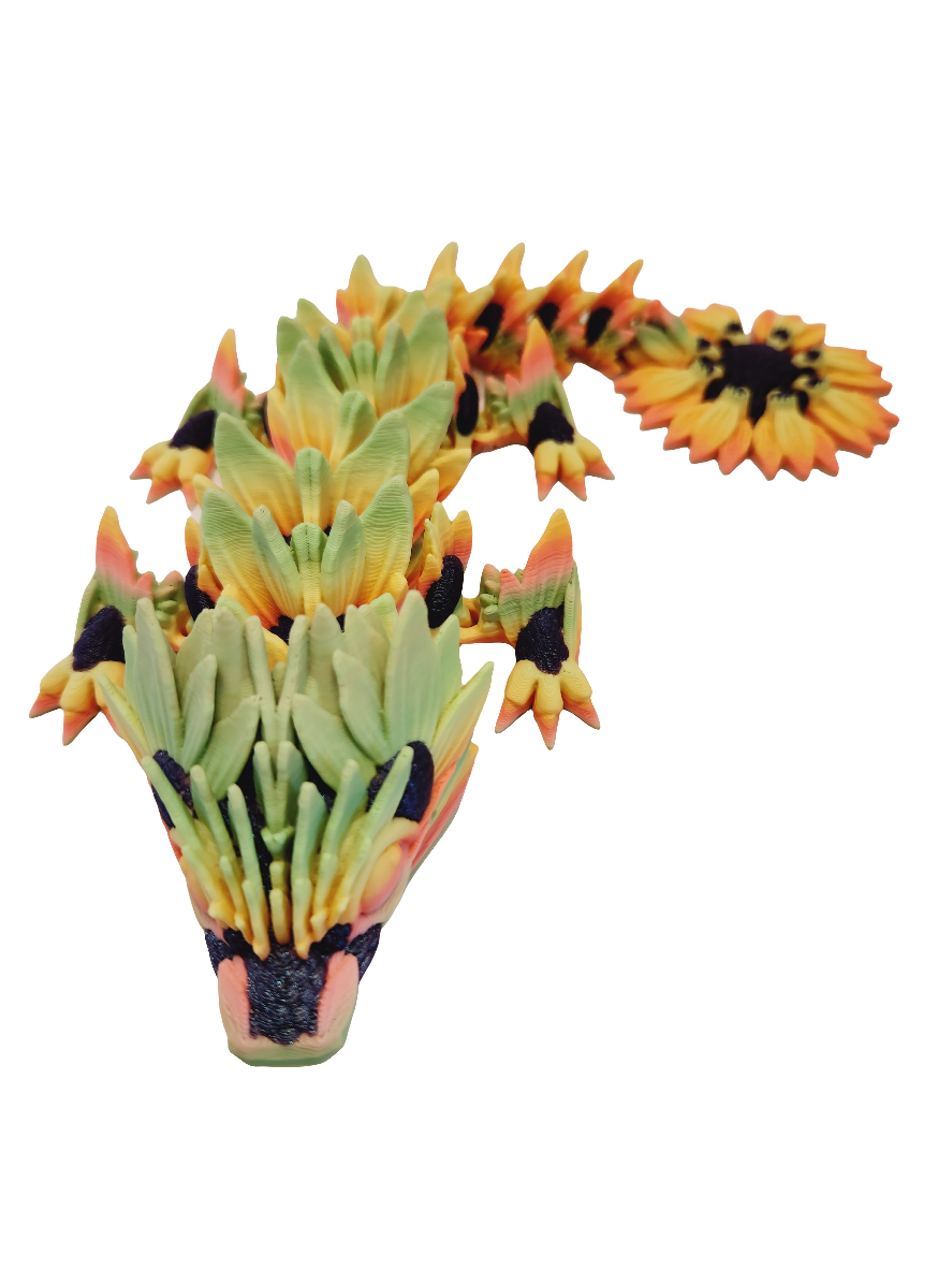 Baby Sunflower Dragon 3D Print - Stress Relief Toy