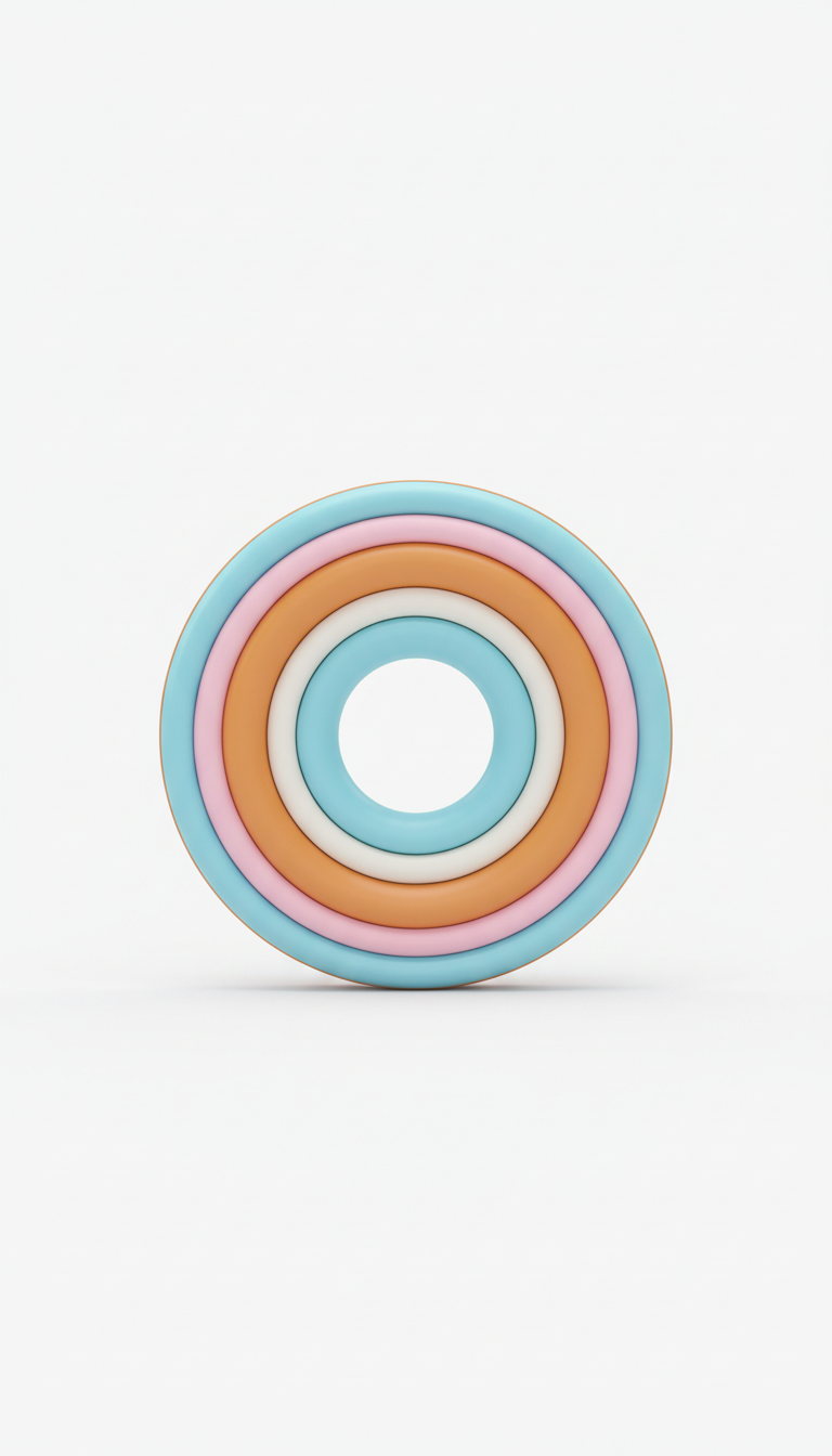 Wobble ring spinner with tactile grooves