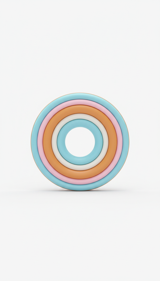 Wobble ring spinner with tactile grooves